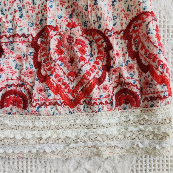 Johnny Was Los Angeles Bohemian Boho Embroidered Dress Medium Lined - Picture 7 of 16